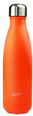 WD Lifestyle Linea Casa Bottiglia Termica, Acciaio, Arancione, 5.5x5.5x26.5 cm