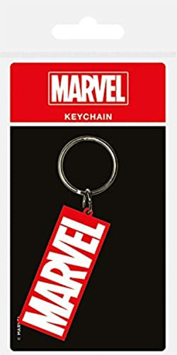 Marvel Comics Logo, Schlüsselanhänger aus Gummi, 4.5 x 6 cm Mehrfarbig