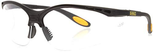 Dewalt DPG59-125C Reinforcer Rx-Bifocal 2.5 Clear Lens High Performance Protective Safety Glasses with Rubber Temples and Protective Eyeglass Sleeve by DEWALT