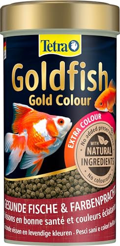 Tetra Goldfish Gold Colour - Premium Granulat-Fischfutter für alle Goldfische und andere Kaltwasserfische, 250 ml Dose
