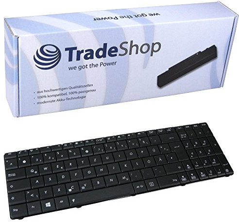 Trade-Shop Laptop-Tastatur/Notebook Keyboard Ersatz Austausch Deutsch QWERTZ für Asus N73 P53 U50 UL50 UX50 W90 X52 X53 X54 X61 X73 A54 X73T X53S N71 (Deutsches Tastaturlayout)