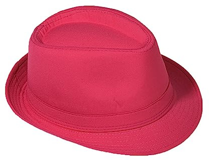 Miobo Strohhut, Fedora für Herren, Damen, Kinder, Trilby-Design, Sonnenschutz