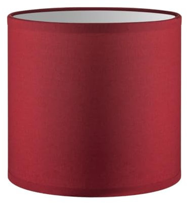 Home Sweet Home Moderner Lampenschirm Bling | Zylinder |16/16/15cm | Rot | Stoff-Lampenschirm aus Baumwolle | für E27 Lampenfassung | RoHS-geprüft | geeignet für Wandleuchte