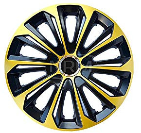 Radzierblende EXTRA Strong schwarz/Gold 15 Zoll 4er Set