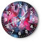 Modern Wanduhr Abstraktion Chemie Kybernetik 30x30cm Rund Klein Wand Uhr Glas Analog Zimmeruhren Küche Büro Wohnzimmer Glasuhr Wall Clock Dekoration Design Wanddekoration Küchenuhr C4AR30x30-2333