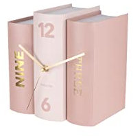 Karlsson,KA5730,Book AA8Uhr, Tischuhr,Papier, Rosa, OneSize