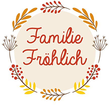 banjado® Namensschild Briefkasten personalisierbar/Briefkastenschild selbstklebend/Briefkasten Schild wetterfest/Briefkasten Beschriftung mit Namen oder Hausnummer Herbst