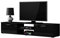 Mirjan24 TV Lowboard 180 Soho S3, Farbauswahl, TV Schrank, Tisch, Fernsehschrank, Fernsehtisch, TV Bank, TV Möbel (Schwarz/Schwarz Hochglanz)