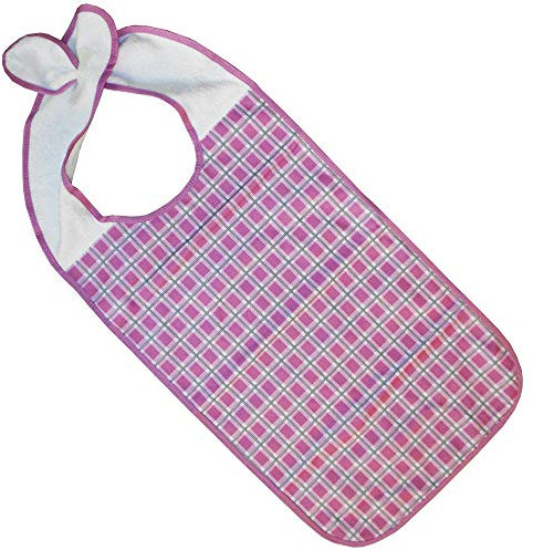 Kleidungsschutz/Ess-Schürze/Lätzchen für Erwachsene mit Steckverschluss, wasserdicht (rosa)