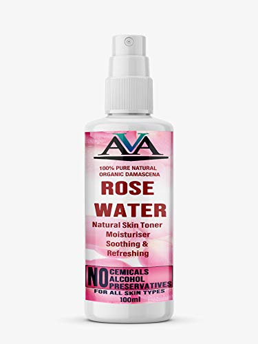 Organic Rose Water Spray Toner for Face (Alcohol/Paraben-free) 100% Pure Natural Rosa Damascena Flower Water Steam-Distilled 100ml