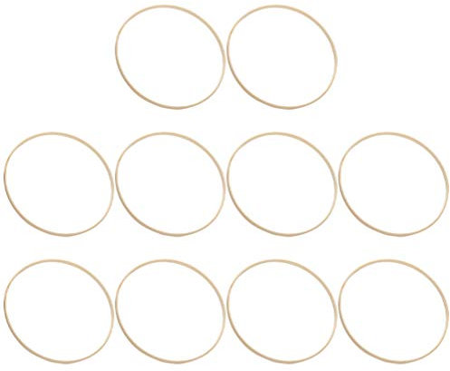 PRETYZOOM Traumfänger Ringe Holz Makramee Ring 10cm 20 Stück Rund Blumenkranz Ringe DIY Basteln Kranz Rohling Reifen Handwerk Machen Material Hochzeit Weihnachten Hause Festival Party Dekoration
