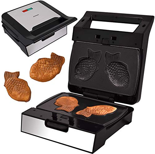 Syntrox Germany Taiyaki Fish Maker MM-1400W mit herausnehmbaren Backplatten