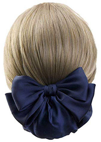 Haarspange für Damen, mit Haarnetz, Haarnetz, Haarnetz, Haarschleife, Haarnetz, Schleife, dekorativ,Navyblau