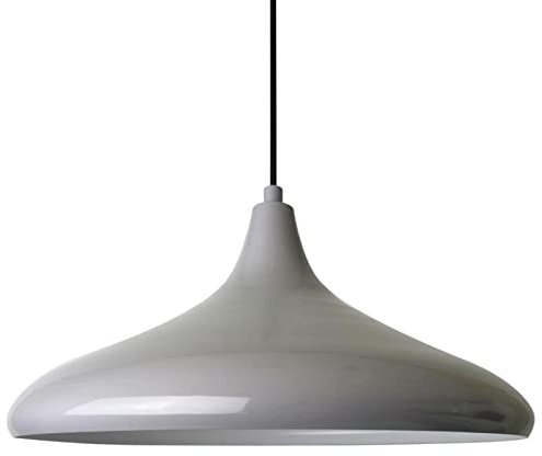 bamyum Lampe Wohnzimmer I Champion I Pendelleuchte Esstisch Grau Ø35 cm Metall E27 Fassung Pendellampe Schlafzimmerlampe Hängend Lampe Schlafzimmer Hängend Moderne Hängelampe Esstisch