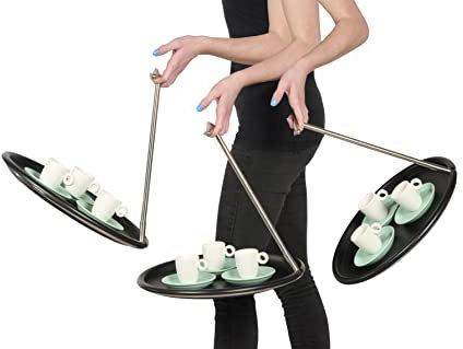 Balance Tray Design by Gijs Bakker Tray Plateau de Service Grand Plateau de Service Gadget de Cuisine Petit-déjeuner au lit Brunch Plateau à Une Main avec antidérapant