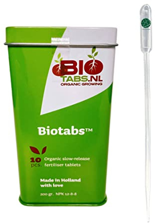 BioTabs Fertiliser Tablets 10 Stück Biologischer Dünger Wachstum + Pipette