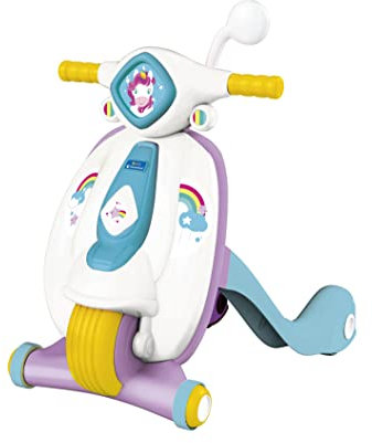 Clementoni 80515 My Unicorn First Step Scooter-Baby Spielzeug 9 Monate (Italienisch, Englisch, Französisch, Deutsch, Spanisch, Niederländisch, Polnisch), Made In Italy Amazon Exclusive