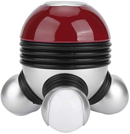 Body Massager Massage Tool Vibrating Hand‑Held Machine Pain Release Massager, Mini Portable Hand-Held with LED Light for Head Neck Legs(red)