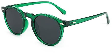 FEISEDY Sonnenbrille Damen Polarisiert Runde Brille Herren Vintage Klein mit UV400 Schutz B2355