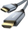 ULT-WIIQ Câble USB C vers HDMI, Compatible avec l'adaptateur Thunderbolt 4 vers HDMI 4K@60Hz 2K@120Hz/144Hz pour Thunderbolt 3/4, USB4, MacBook Pro, iPad Pro, Steam Deck (4K@60Hz/3M)