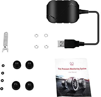 Kripyery Il nero potente automobilistico preciso antipolvere B del monitor di pressione della gomma di TPMS