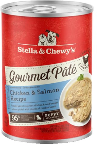Stella & Chewy's Gourmet Pate Cage-Free Chicken & Salmon for Puppies, 12.5 oz (Pack of 12)