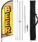 FSFLAG Bierfeder-Flagge mit Fahnenmast-Set und Erdspieß, 30 cm, windlose Flagge, Banner, Business für Innen- und Außenbereich, Werbung