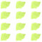Larcele 12 Pcs Square Dance Jonglieren Schals für Kinder Mädchen Party Aktivitäten Zubehör Dekoration WDSJ-02 (Fluoreszierend Grün)