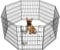 Yaheetech Recinto per Cani 8 Pannelli in Ferro 61 cm × 76 cm per Interno Esterno Nero