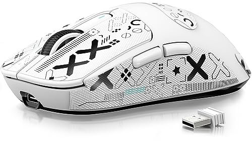ATTACK SHARK Mouse X3 49g SUPERLEGGERO con Nastro Adesivo, Sensore di Gioco PixArt PAW3395, Mouse da Gioco Wireless/Cablato BT/2.4G, 6 DPI 26000, Batteria da 200 ore, Mouse per Win11/Xbox/PS/Mac