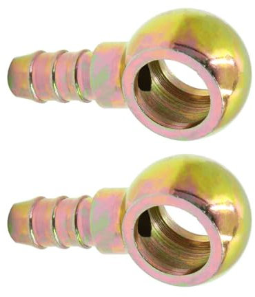 MACHSWON 2 Stück Auto-Banjo-Verschraubung Kraftstoffleitungsadapter 10 mm Innendurchmesser Schlauchwiderhaken 16 mm für Motorrad-Auto