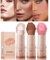 3 Kit Trucco Bastone Contour, Highlighter Contouring Stick, Tonalità Con Crema Bronzante, Creme Contouring Stick Rosso Stift(#01,#05,#10)