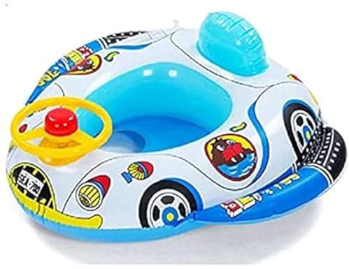Inflatable Car Baby Kids Toddler Safety Swimming Pool Float Seat Boat Ring Wheel