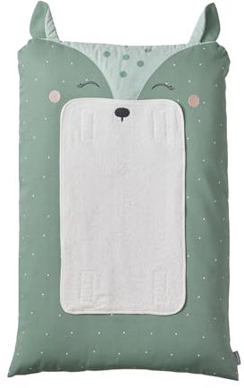 VERTBAUDET Housse de Matelas à Langer BICHE Vert imprimé 72X49
