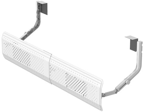 HJYryhyfddply Einziehbarer Klimaanlage Split Windabweiser, Verstellbare, Direkt Blasende Windschutzscheiben-Klimaanlagenleitbleche, Windrichtungs-Teleskop-Klimaanlagenabweiser for Zuhause/BüRo (Weiß)
