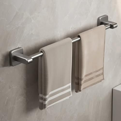 Xinwanhong Handtuchhalter, Selbstklebend, Aluminium, Grau, 40 cm, für Bad und Küche