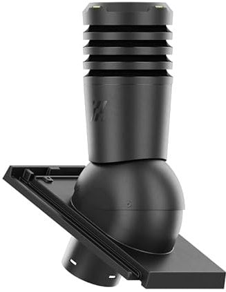 KRONO-PLAST Entlüfterkamin Ecoline 125 für Tondachziegel Creaton Domino (schwarz)