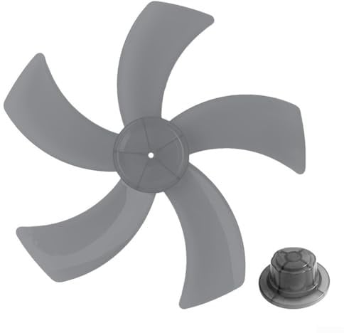 45,7 cm Lüfterblatt, Ventilator, 5 Blätter, Standventilator, Reparatur-Ersatzteil für Standventilatoren, Tischventilatoren (transparentes Schwarz)