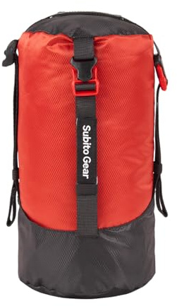 Ultraleichter Kompressionssack, 40% mehr Stauraum! Wasserfest Platzsparende Kompressionssäcke 1L/5L/7L/17L/25L für Camping, Outdoor,Wandern,Rucksackreisen,Reisen (Rot 4~6L)