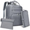 RAINSMORE Wickelrucksack Baby Wickeltasche Rucksack mit Wickelunterlage Unterwegs Groß Diaper Bag Multifunktions Baby Taschen für Mama und Papa Grau