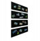 STALFORM 4 x Leicht Magnettafel Schwarz 62,5x20 cm aus Edelstahl Magnetwand Pinnwand Magnetisch Groß Magnetboard Küche, Büro, Kinderzimmer
