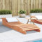 Brokky Lettino Marrone Cera 205x60x31,5 cm in Legno Massello di Pino-Sdraio a Dondolo Legno Lettino Prendisole Sedie a Sdraio Sauna