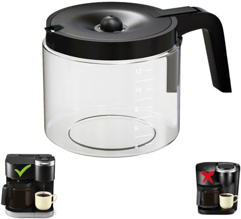 12-Cup Carafe Replacement Exclusive fit with keurig-K Duo Single Serve 5100 Model, NOT FIT keurig-K Duo Essentials5000 &5500 Single Serve Coffee Maker