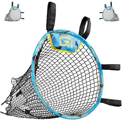 Open Goaaal 3-in-1 Corner Targets for Football Goals - Top Corner Bins and Goal Corner Nets with Carry Bag - Set of 2 Football Training Equipment