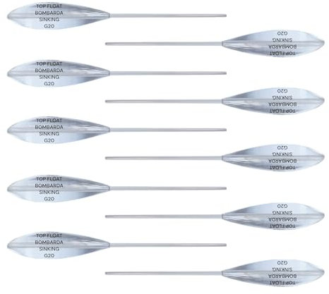 PRO FILSTAR Top Float Sbirolino Sinking Set Transparent 10 x 20g - Zargan & Forellen Angeln Zubehör - Meeresangeln - Spirolino Sinkend - Angelzubehör - Long Cast Fishing Sport Set - Gewichte Angelset