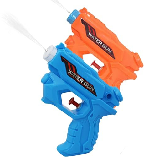 2 Pack Wasserpistole für Kinder im Freien im Freien Wasserpistole Kleine Pool Wasserpistolen Schwimmen Spielzeug für Jungen und Mädchen (blau und orange) Wasserpistolen Wasserpistolen für Kinder Was