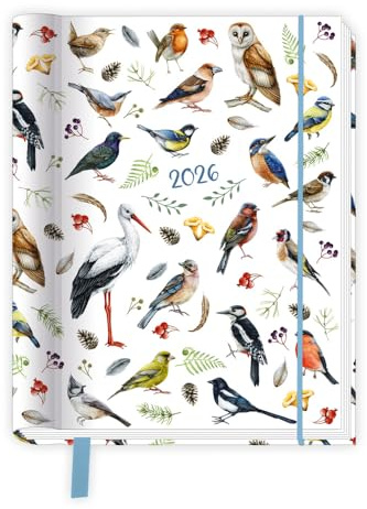 TRÖTSCH - Taschenkalender A6 Wire-O Motiv Tiere 2026 mit Postkarten: Terminkalender