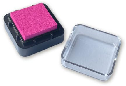 Stemplino® Stempelkissen klein Ink pad mini Kissen mit Farbe für Kinder Hochzeit Album zum Stempeln für Embossing Scrapbooking Bullet Journal Gestalten Basteln DIY (Magenta)