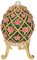 Hand Painted Easter Egg Style Enamel Trinket Box with Hinged, Vintage Metal Jewelry BoxCase Jewelry Ring Holder case