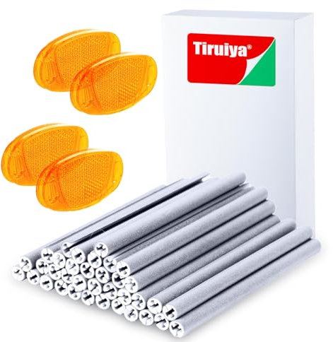 Tiruiya Reflektoren Fahrrad Set, Inklusive 360° Speichenreflektoren Katzenaugen für Fahren Schichten der Sicherheit im Dunkeln Hohe Sichtbarkeit